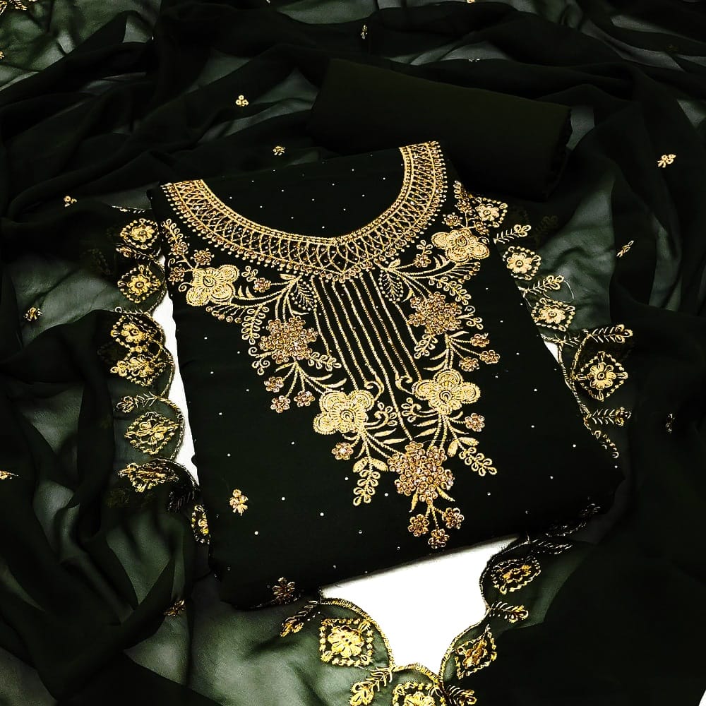 Georgette embroidery 4 piece