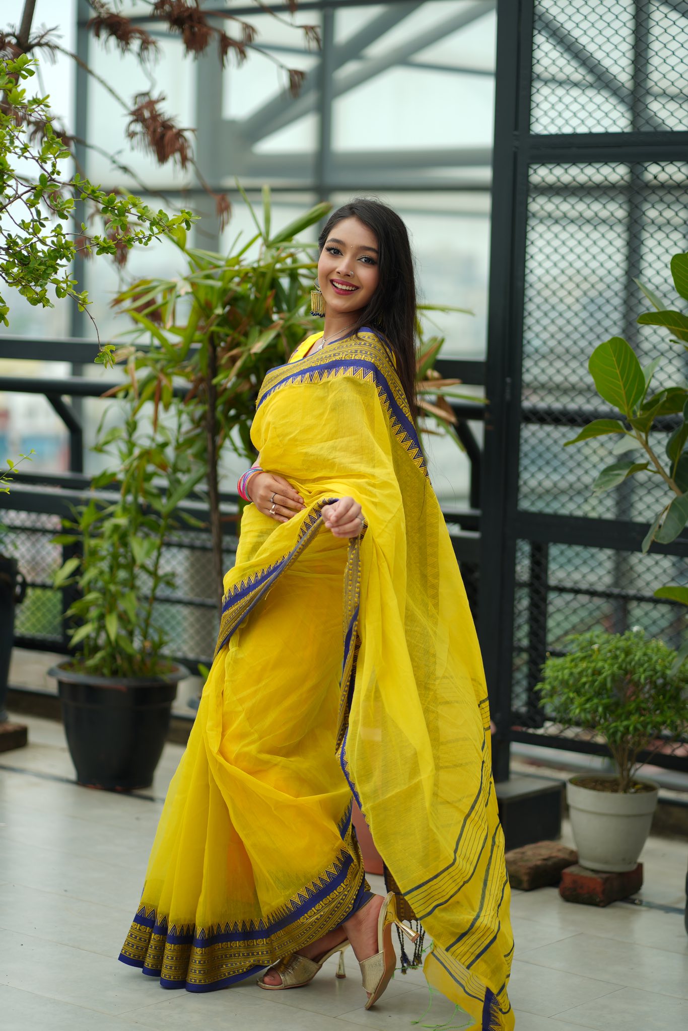 Half silk noksi pair sharee