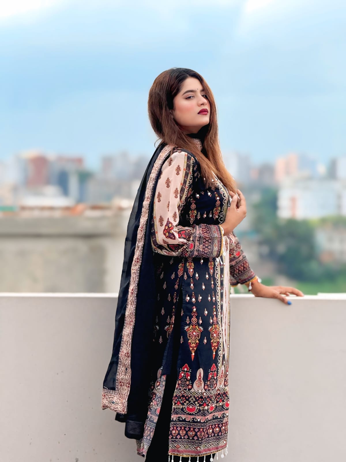 Georgette readymade three piece